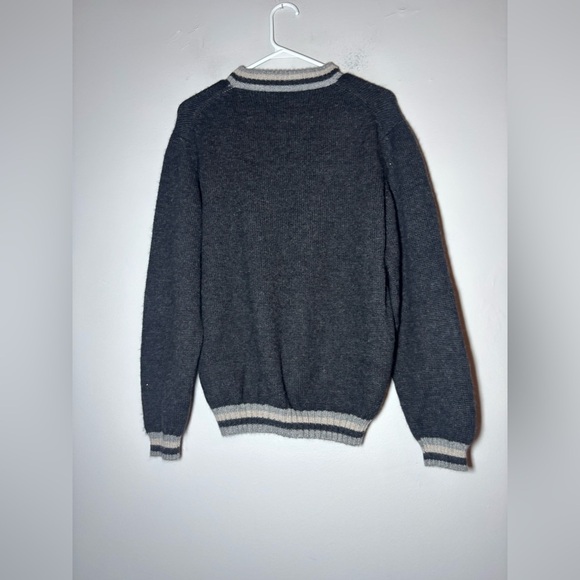 ALPACA 111 Black 100% Peruvian baby alpaca crewneck sweater size M - Picture 3 of 5